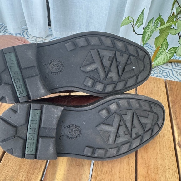 Tommy Hilfiger Brown Leather Oxford Derby Dress Shoes Men’s 10.5 M Lace Up - Picture 9 of 9